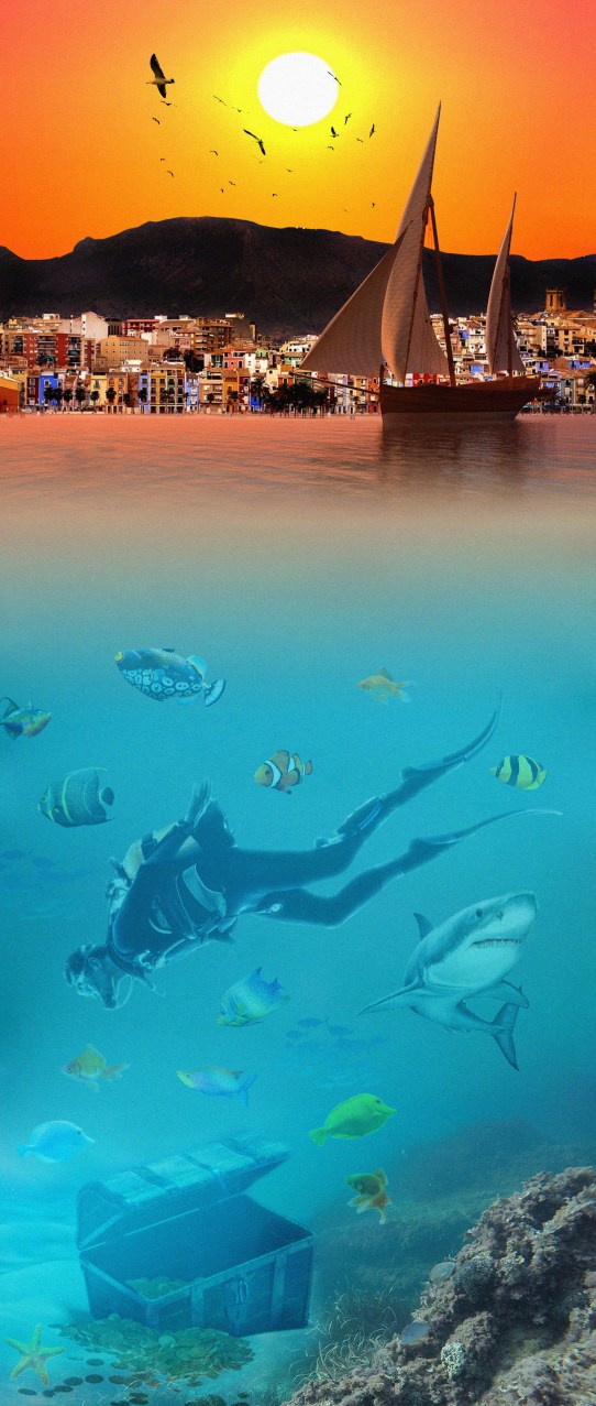 matte painting-fondo marino- 82_5x35cm1 copia