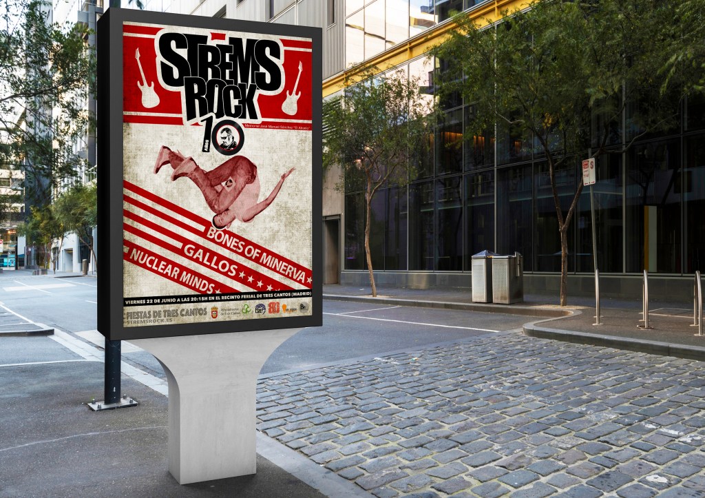 Cartel para Stremsrock Tres Cantos.